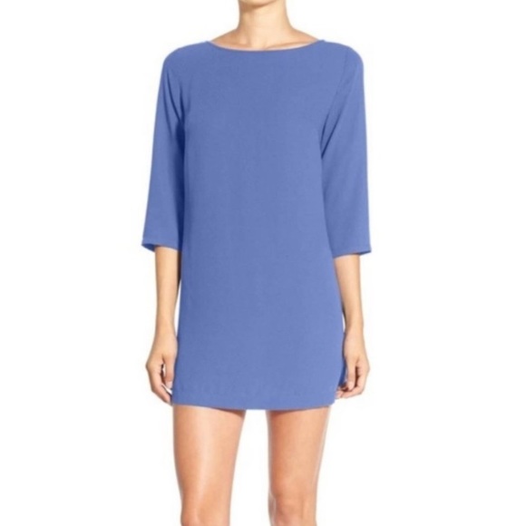 Leith Dresses & Skirts - Leith Blue Quarter Sleeve Dress S